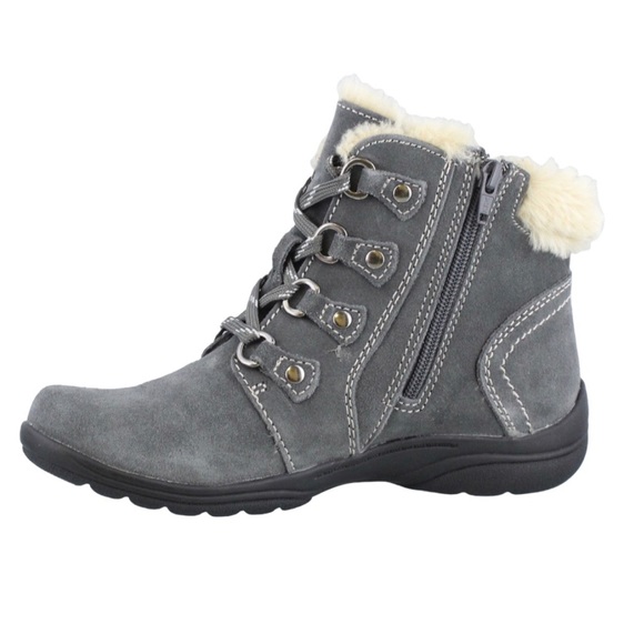 NEW Earth Origins Women's "Crowley" Lace-Up Suede Ankle Boots - Iron Grey - Picture 4 of 11